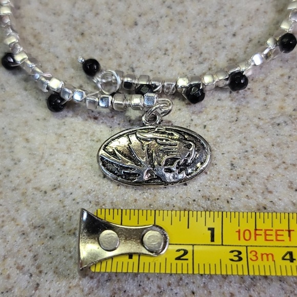 Bracelet Panther Team. Silver/Black. ADJUSTABLE - Picture 1 of 8